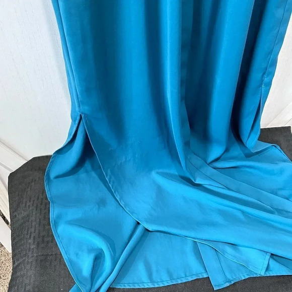 Vince Maxi Shirt Dress in Teal - Picture 13 of 16